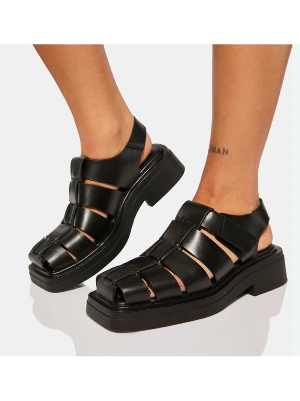 Vagabond Eyra Leather Fisherman Sandals Women’s 10 Black